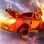 Скачать полную версию Road Warrior Nitro: пустыня [мод: меню] на Андроид