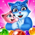 Взломанный Bubble Shooter: Cat Pop Island [мод: бесплатные покупки] на Андроид