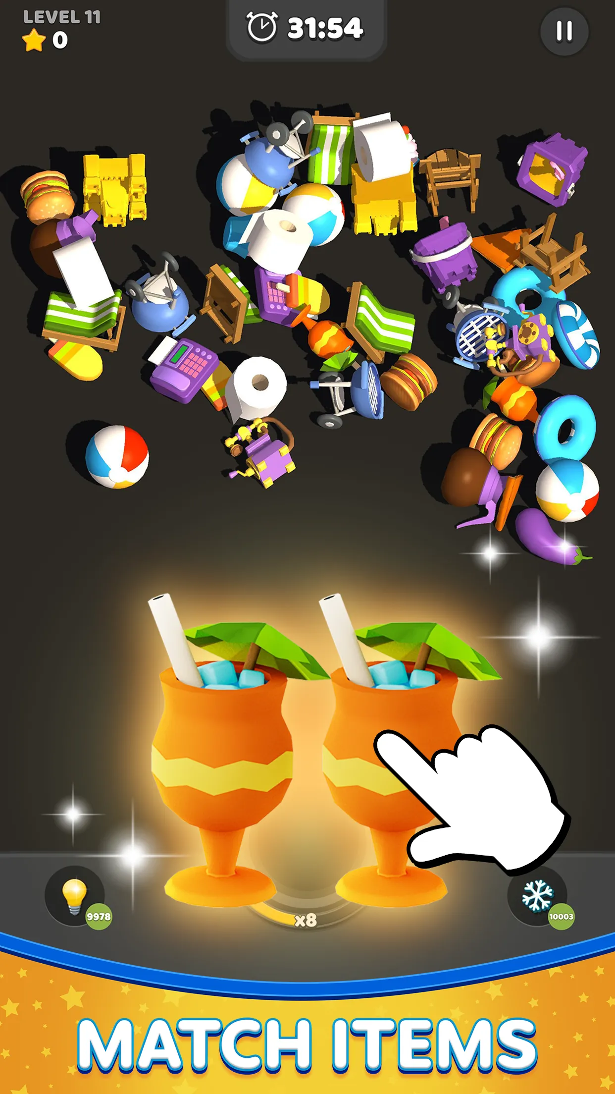Match 3D: поиск пар предметов [мод: много денег] Screenshot 1