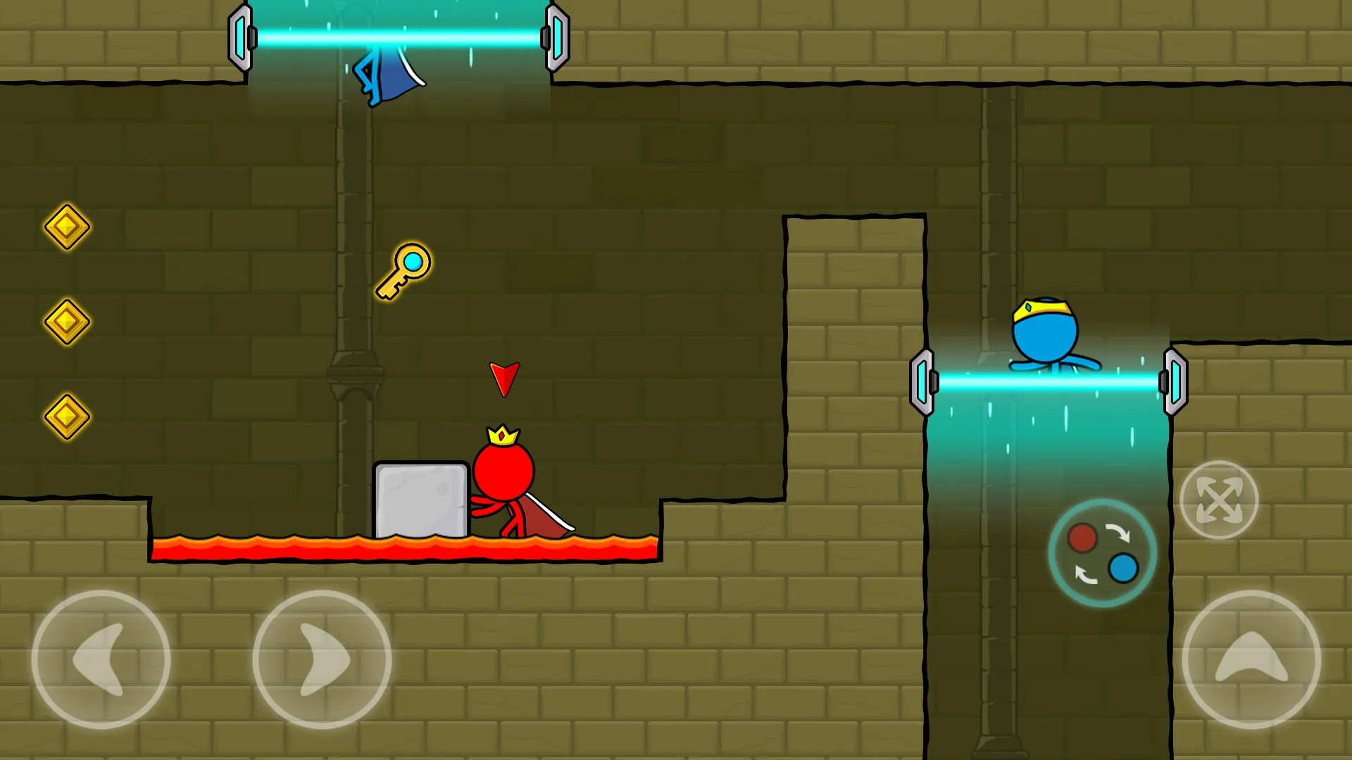 Red and Blue Stickman : Animat [мод: много денег] Screenshot 4