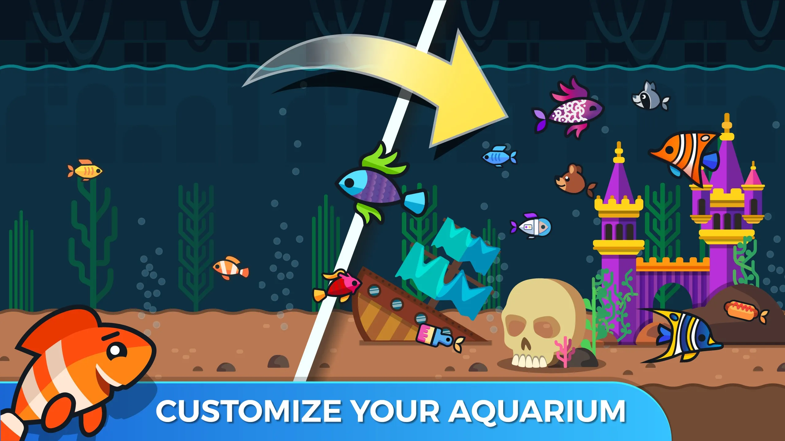 Idle Fish Aquarium [мод: много денег] Screenshot 2