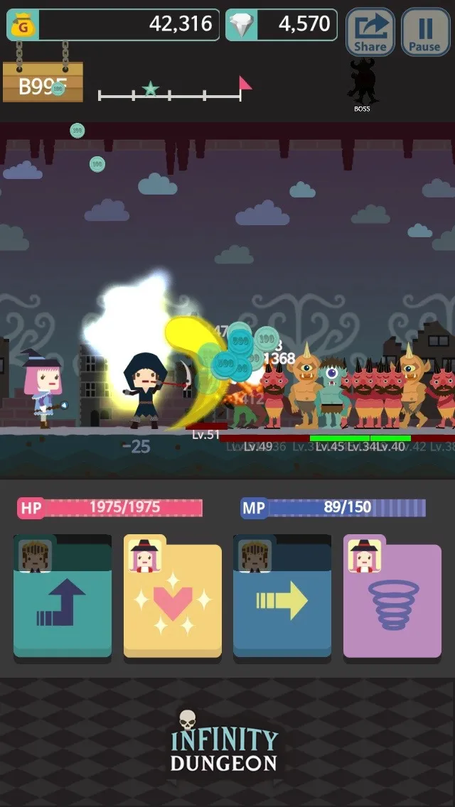 Бесконечность подземелье! [мод: много денег] Screenshot 1