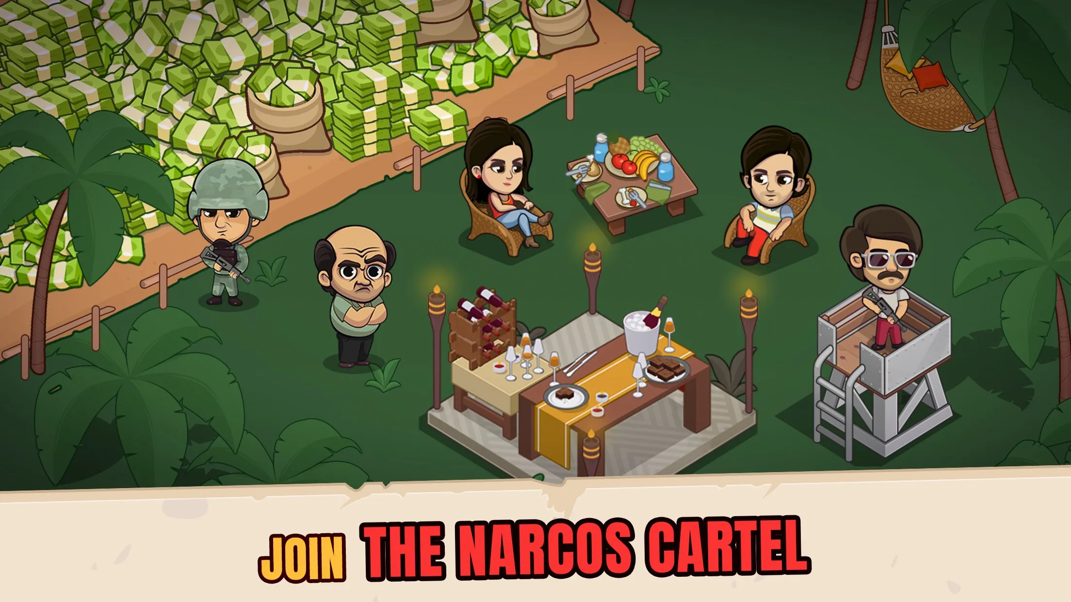 Narcos: Idle Cartel [мод: бесплатные покупки] Screenshot 3