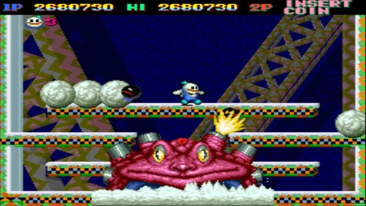SNOW BROS. classic [мод: много денег] Screenshot 2