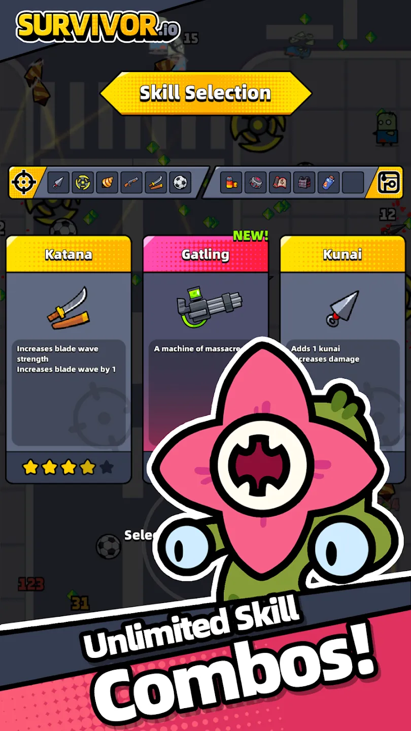 Survivor.io v4.8.0 APK Мод (Меню, Много патронов и навыков) Screenshot 2 Survivor.io v4.8.0 APK Мод (Меню, Много патронов и навыков) Screenshot 2