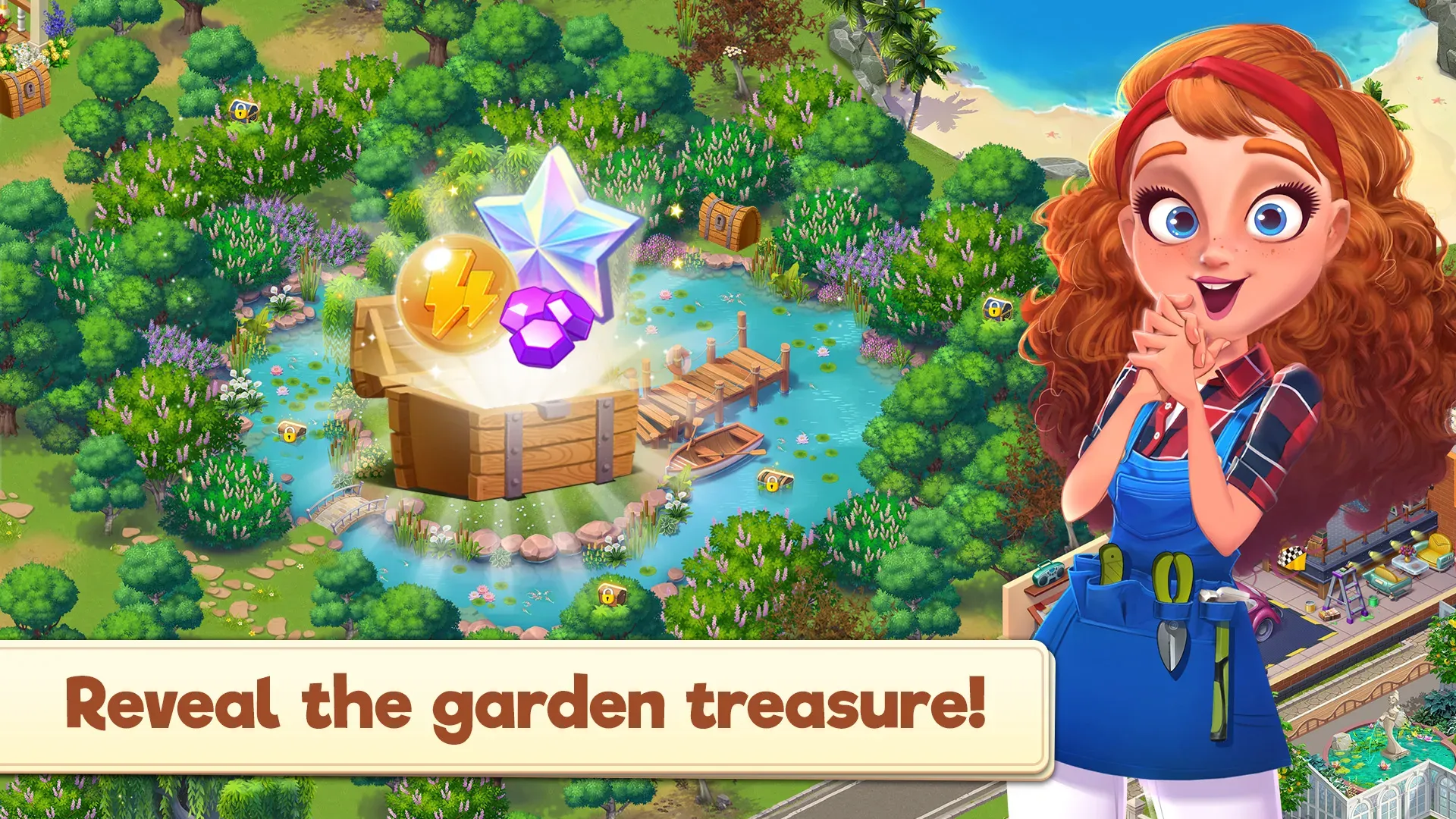 Merge Manor : Sunny House v1.3.57 APK Мод (Меню, Много денег) Screenshot 3