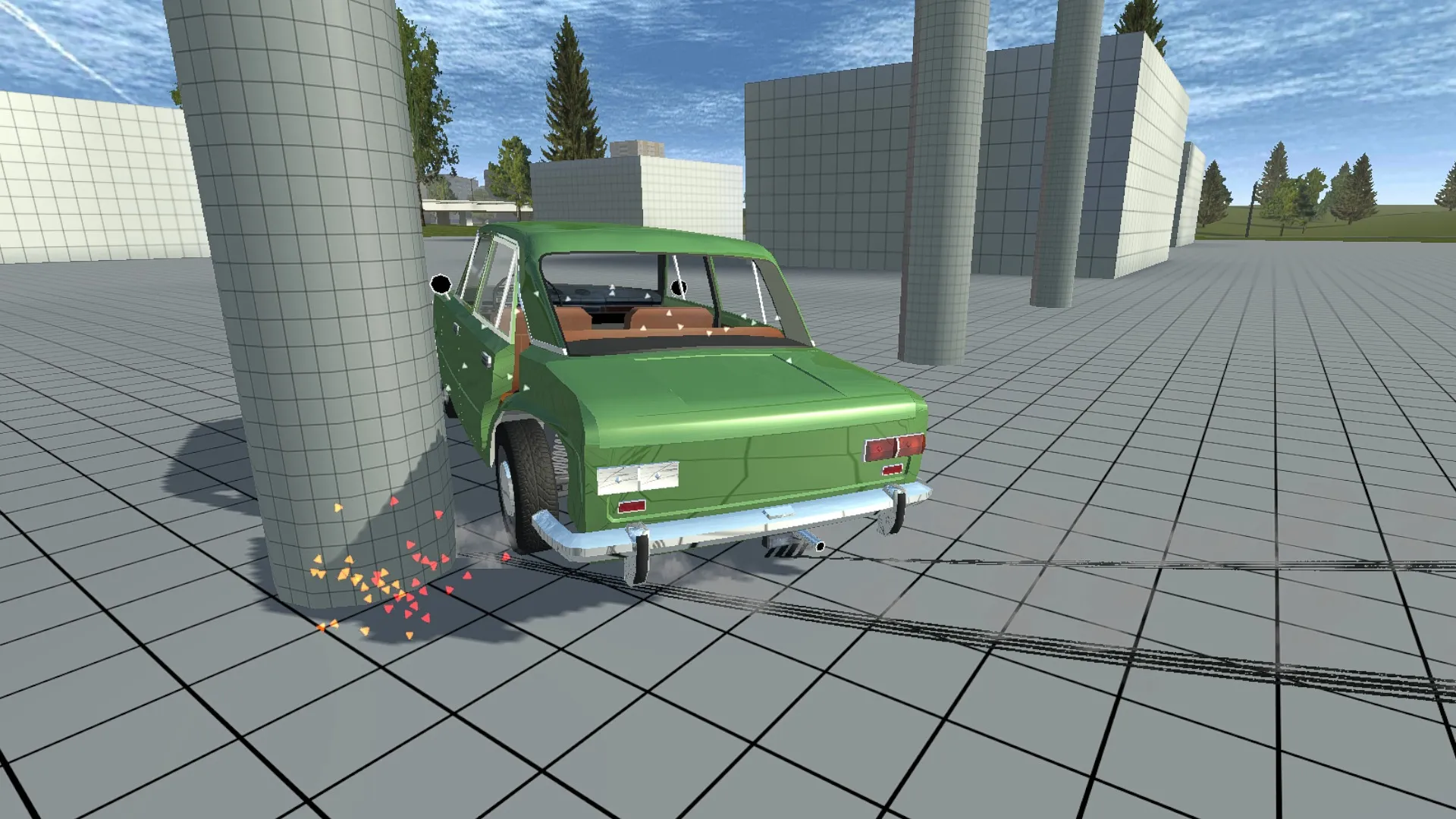 Simple Car Crash Physics Sim Screenshot 1
