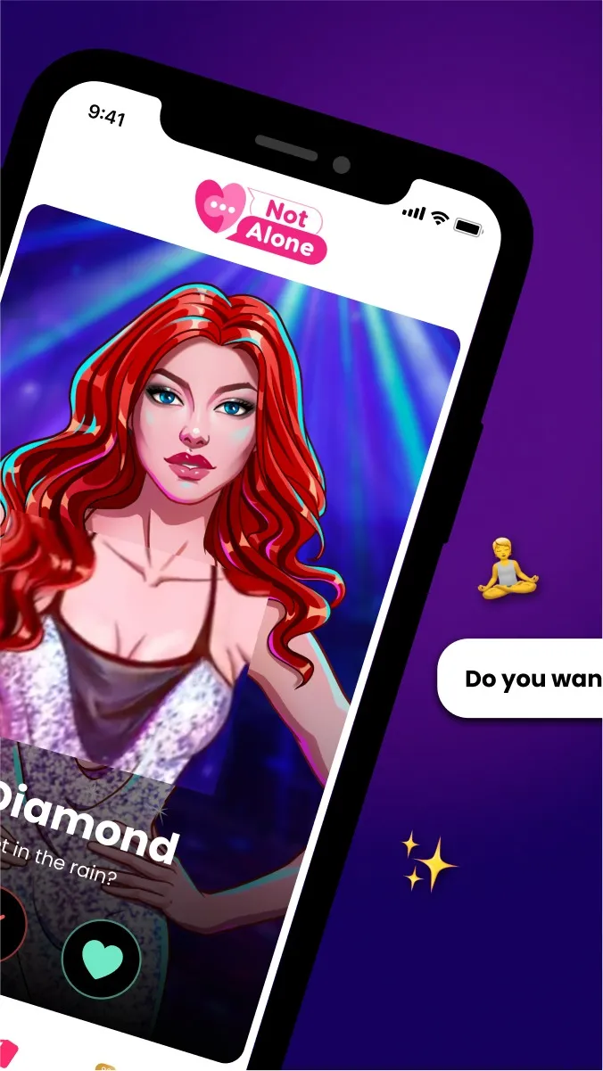notAlone — Love Me & Chat [мод: бесплатные покупки] Screenshot 2