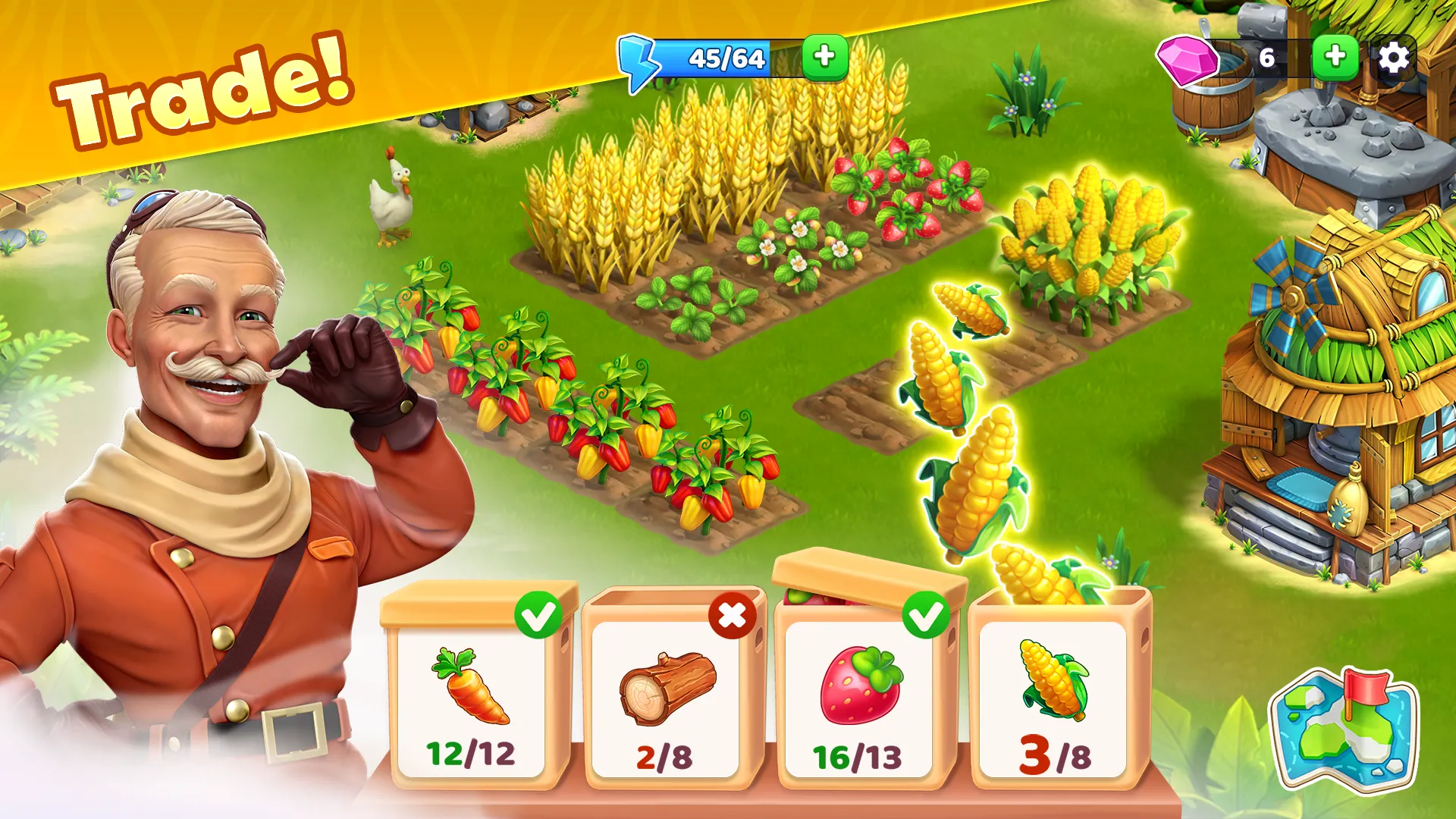 Bermuda Adventures: игра-ферма v1.19.0 APK Мод (Бесплатные покупки) Screenshot 5