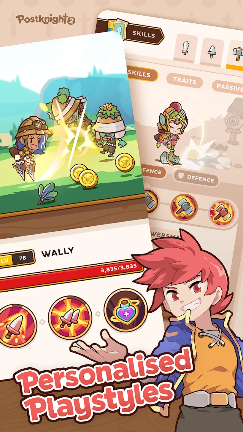 Postknight 2 v2.7.14 APK Мод (Меню, Множитель урона и скорости, Режим бога) Screenshot 1