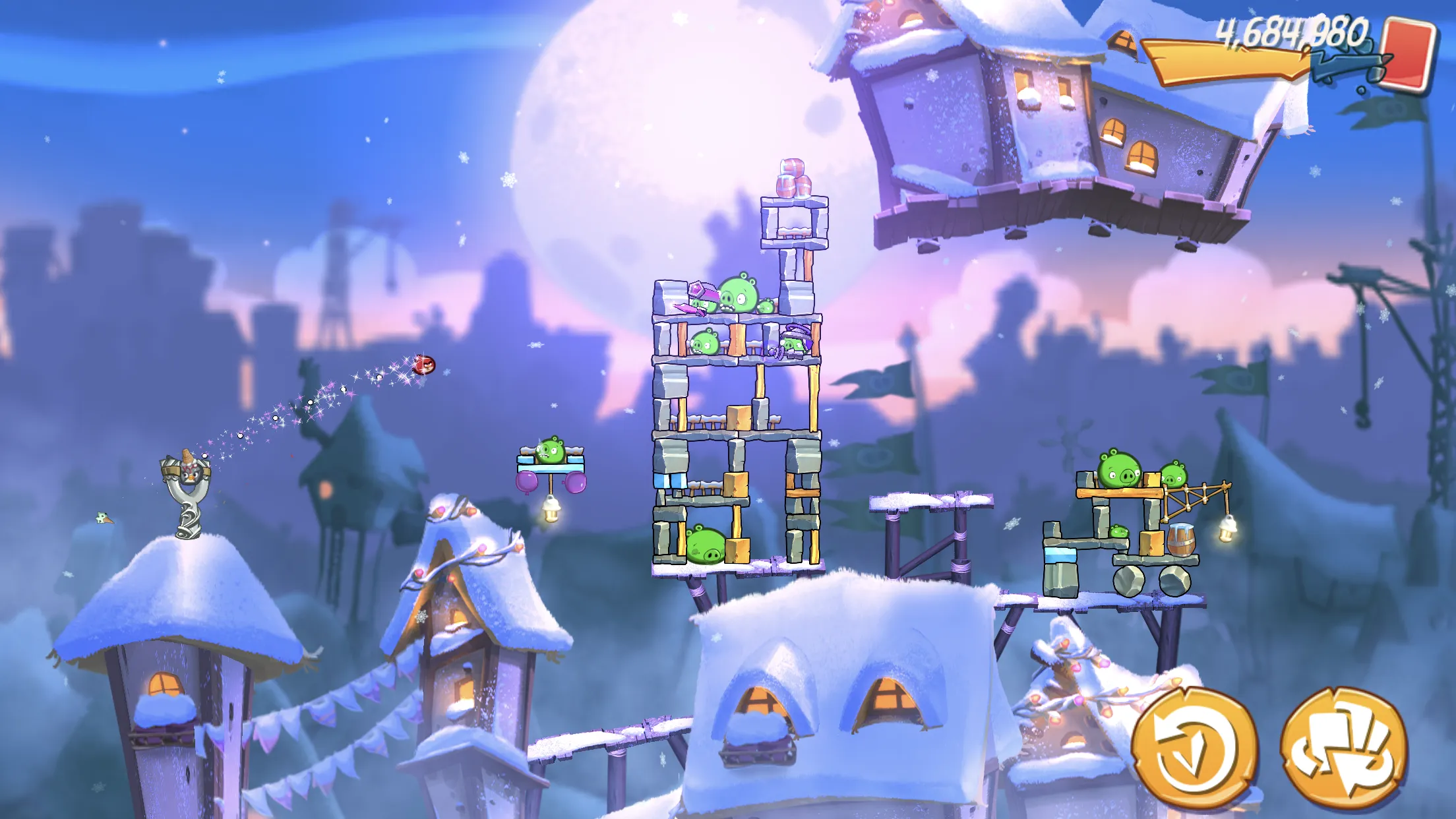 Angry Birds 2 v10.0.0 APK Мод (Меню, Неустойчивые башни и свиньи) Screenshot 1