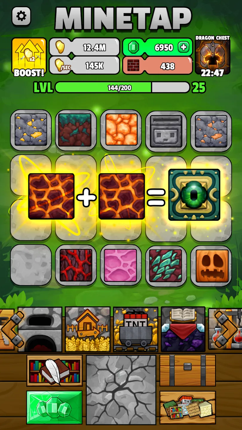 Minetap – Merge кликер v3.8.16 APK Мод (Много денег) Screenshot 1