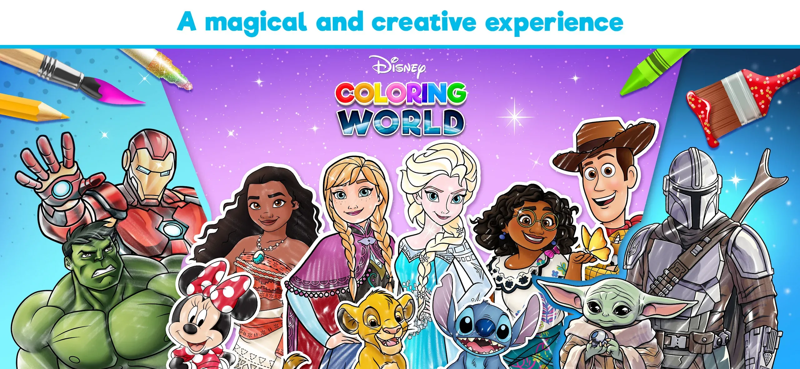 Disney: мир раскрасок v16.5.0 APK Мод (Много денег) Screenshot 1