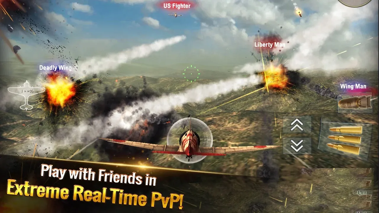 Боевые самолеты: WWII конфликт [мод: много денег] Screenshot 4