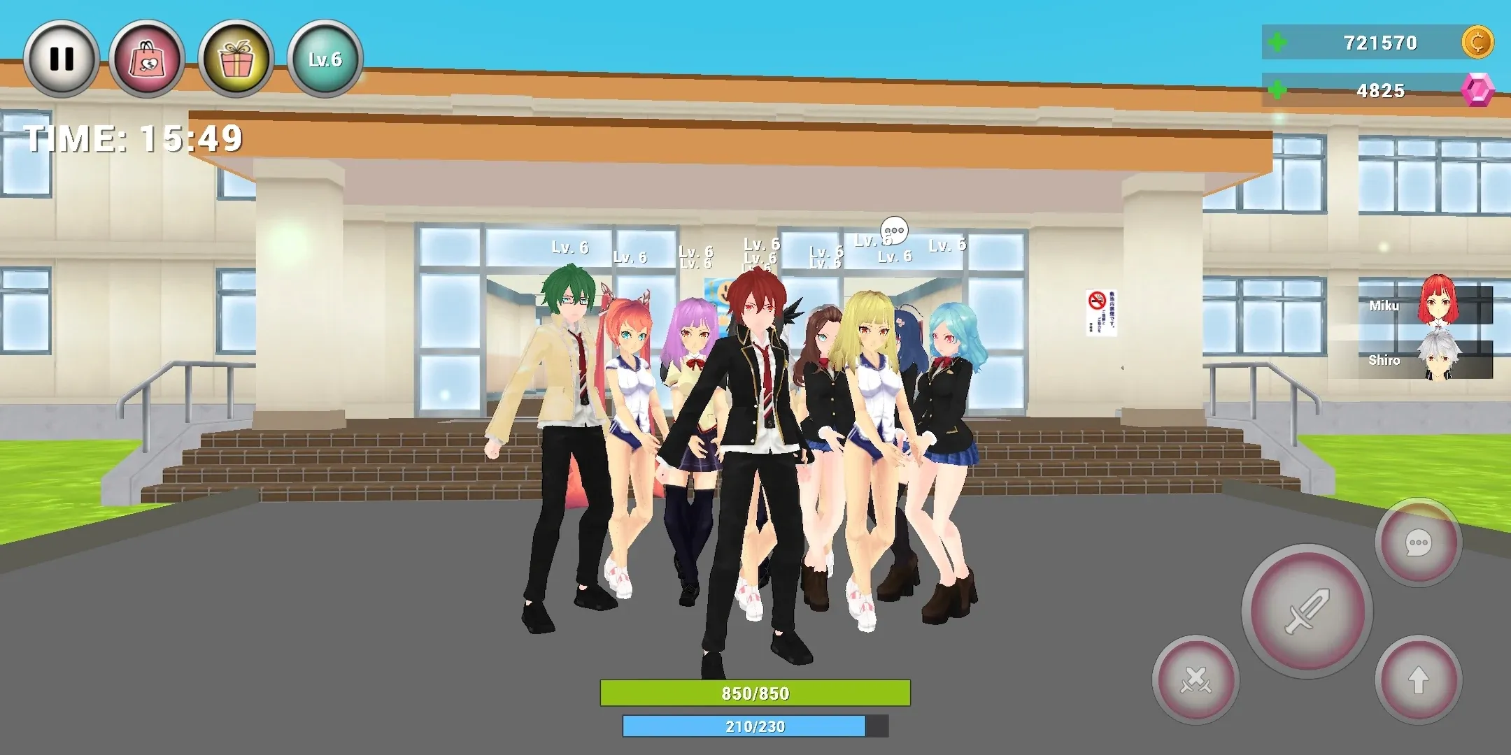 Anime High School Simulator v3.3.0 APK Мод (Много денег) Screenshot 1