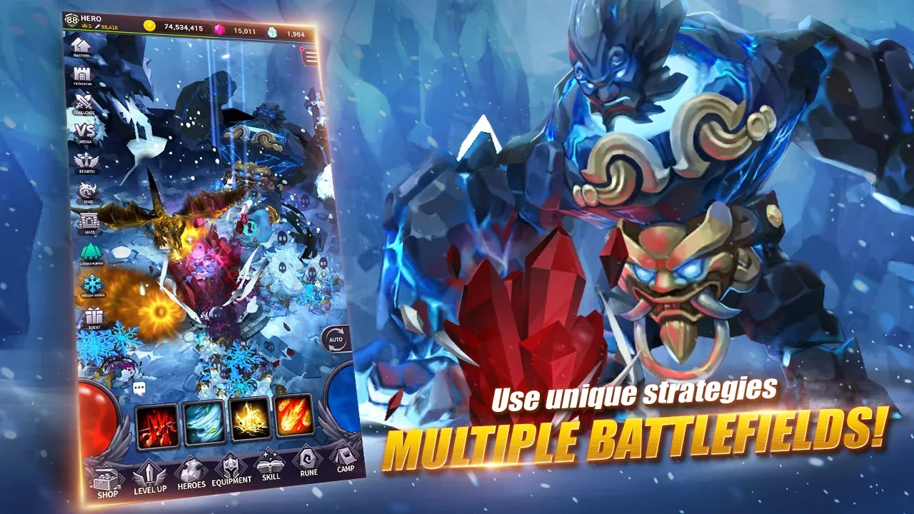 AFK Dungeon v1.1.56 APK Мод (Меню, Много маны, Режим бога) Screenshot 2