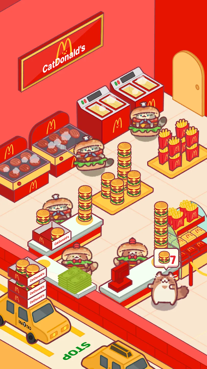 Cat Snack Bar v1.0.213 APK Мод (Меню, Много алмазов) Screenshot 4