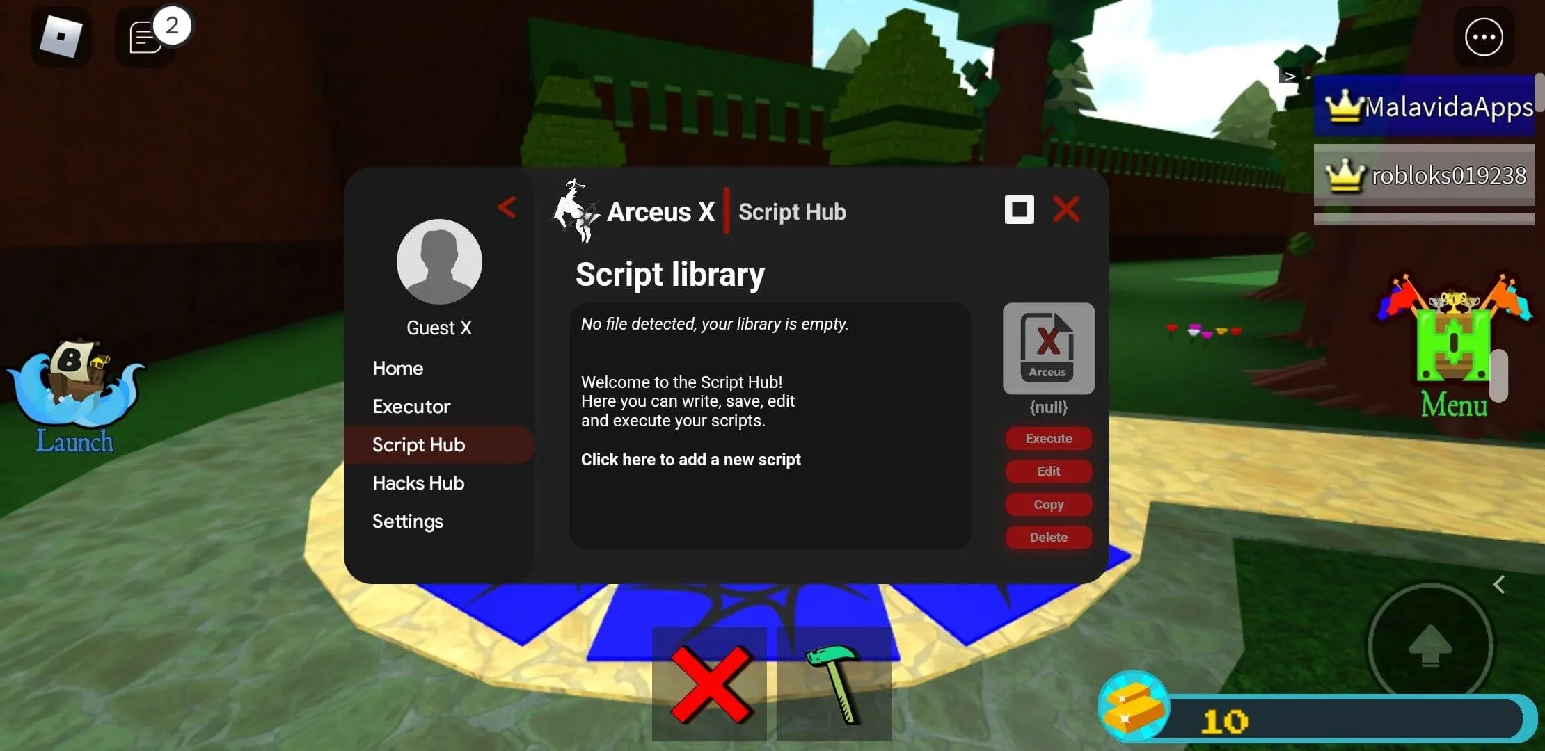 Arceus X NEO v1.9.7 APK Screenshot 1