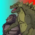Скачать Kaiju Brawl [мод: режим бога] на Андроид