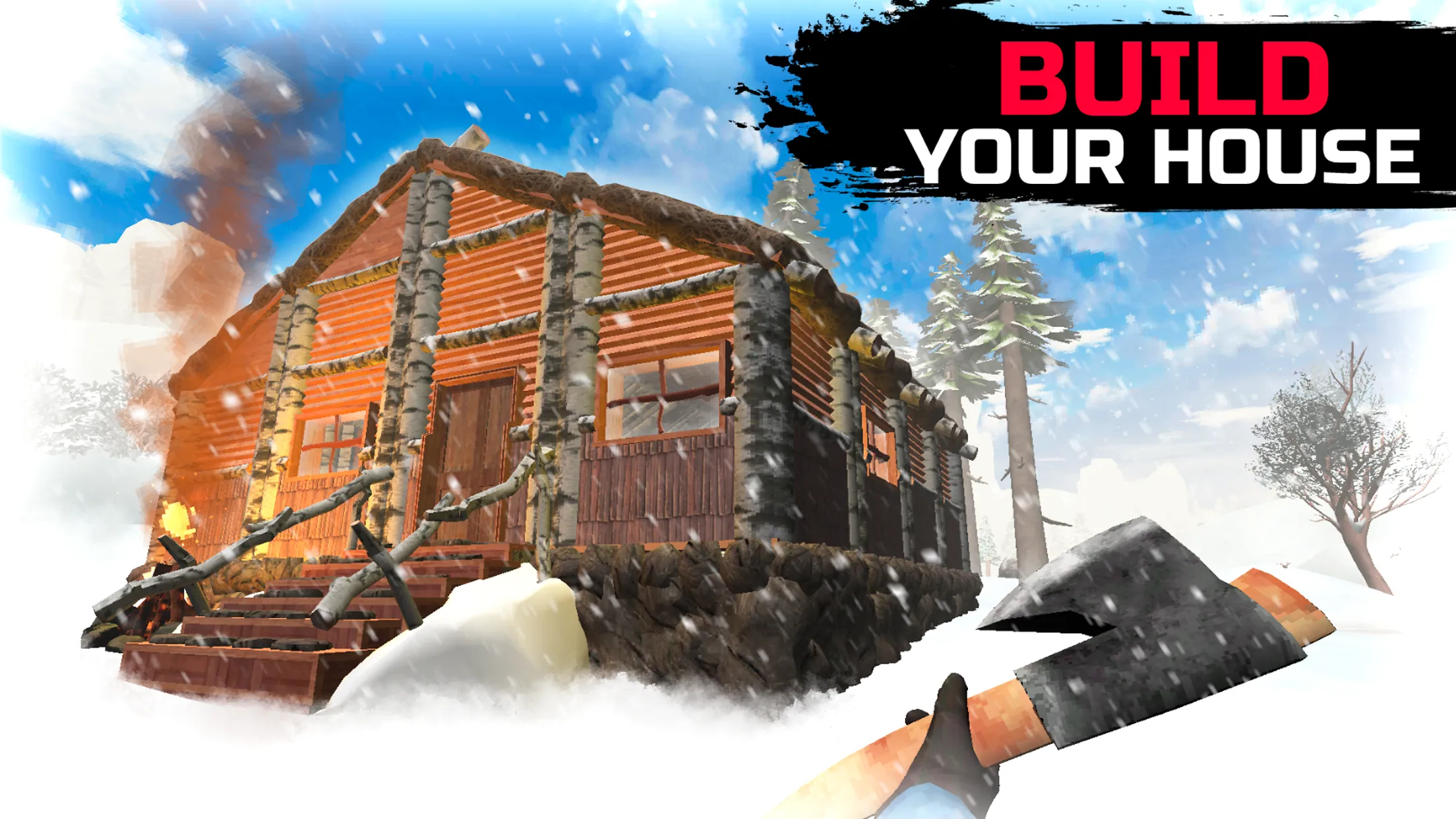 WinterCraft: Выживание в Лесу v1.0.54.1 APK Мод (Меню, Много денег, Бесплатный крафт) Screenshot 1