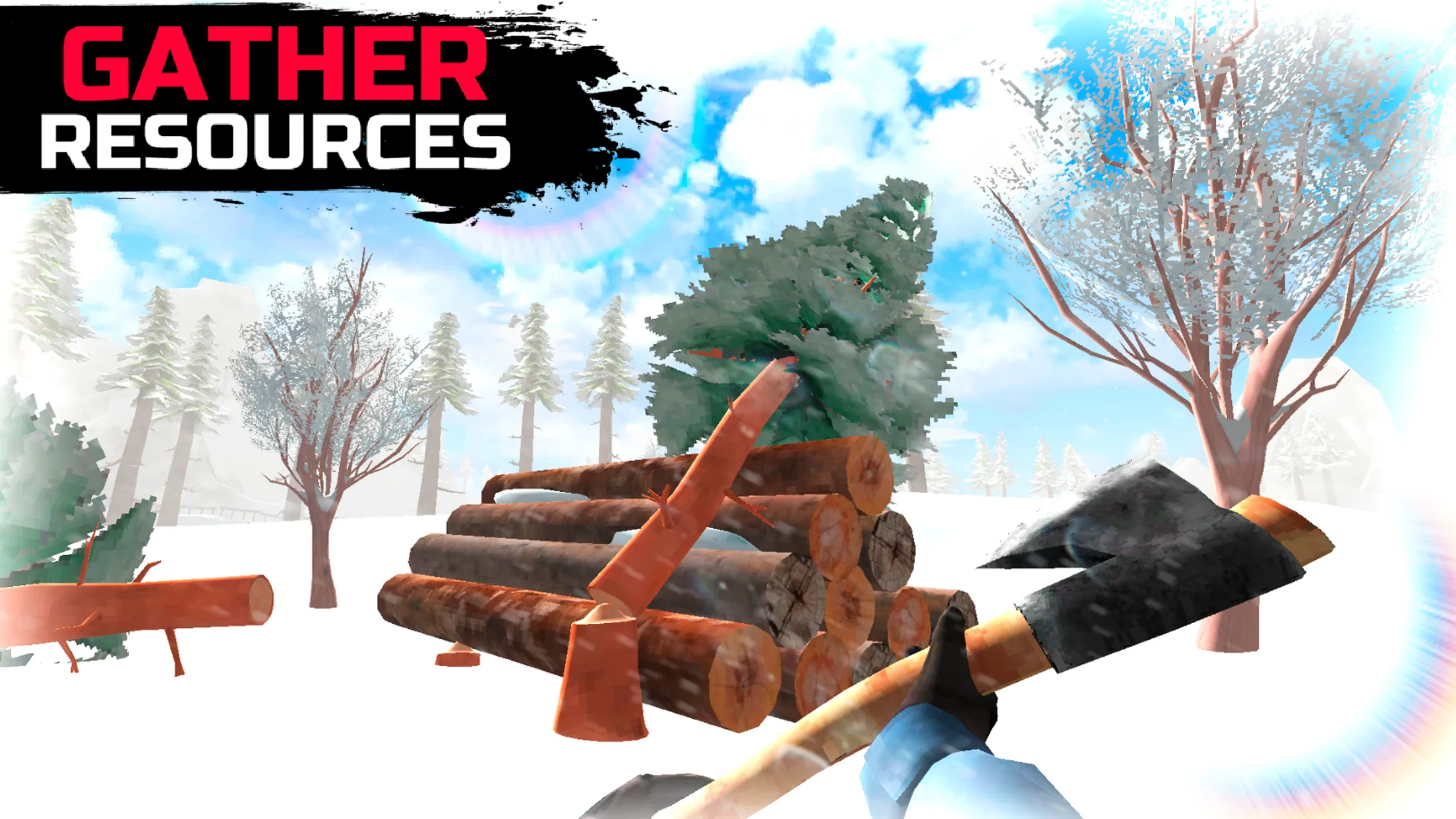 WinterCraft: Выживание в Лесу v1.0.54.1 APK Мод (Меню, Много денег, Бесплатный крафт) Screenshot 4