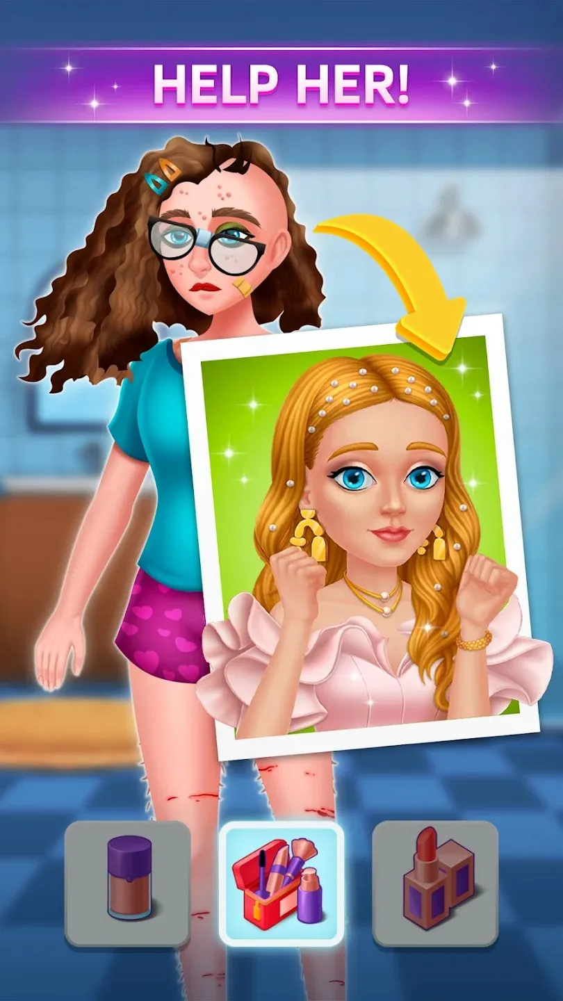Makeover Merge [мод: много денег] Screenshot 1