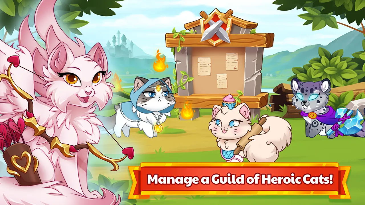 Castle Cats: Эпические квесты v4.4.20.13.12 APK Мод (Меню, Много денег, Большой урон) Screenshot 1