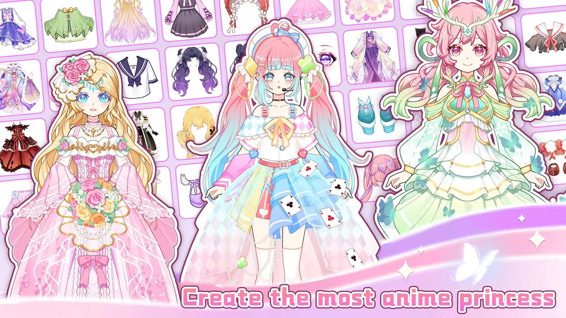 Anime Princess Dress Up Game [мод: бесплатные награды] Screenshot 1