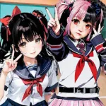 Взломанный SchoolGirl AI 3D Anime Sandbox [мод: без рекламы] на Андроид