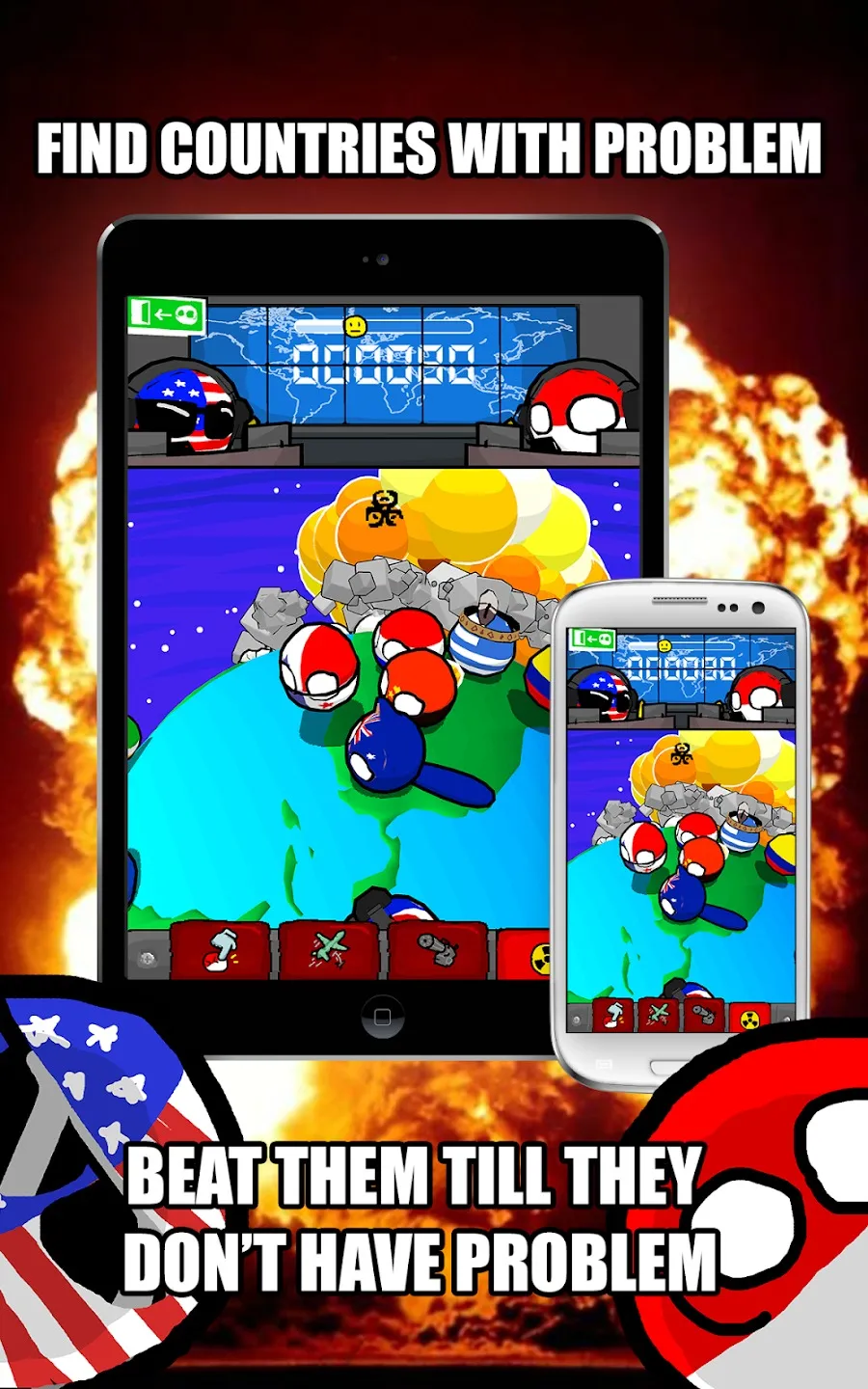 Polandball: Not Safe For World [мод: много денег] Screenshot 1