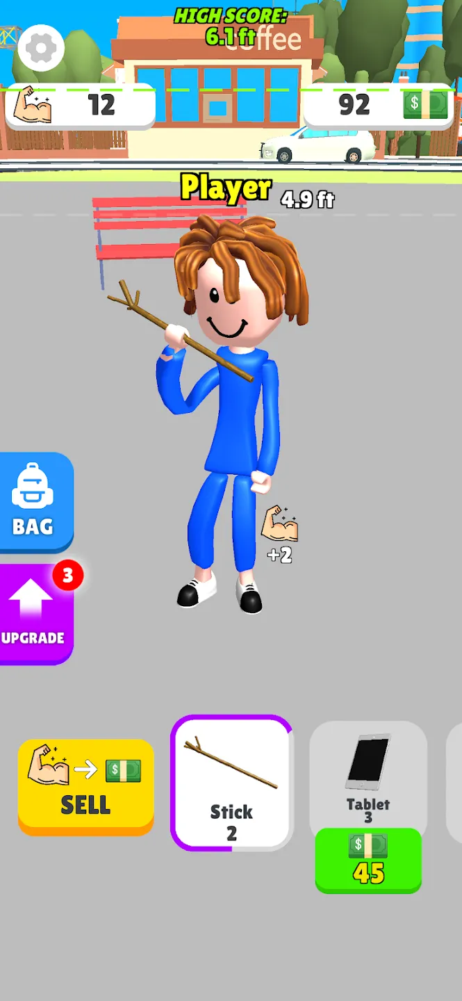 Lifting Hero v46.15.2 APK Мод (Меню, Много денег, Без рекламы) Screenshot 1