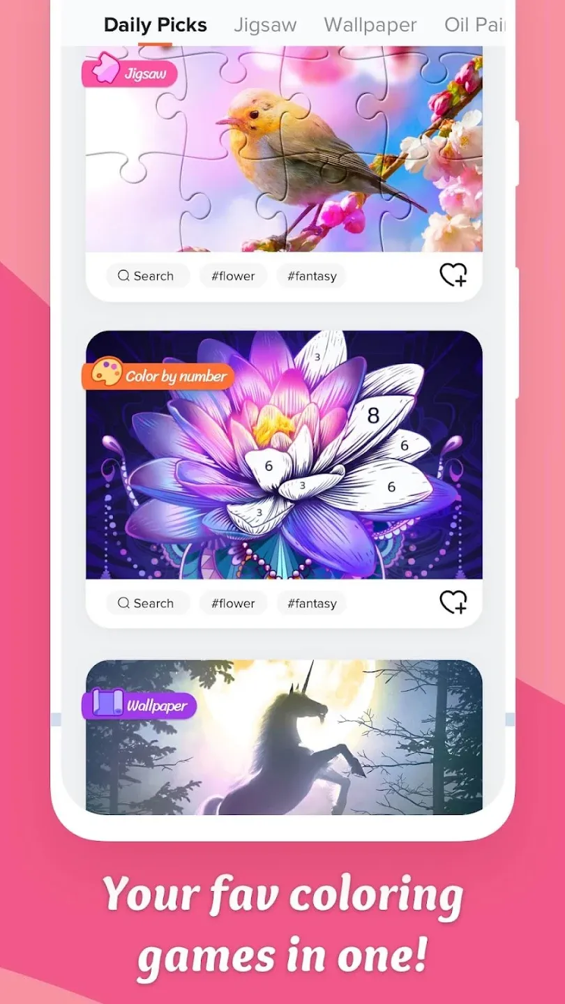 Игра-раскраска: По числам v5.0.14 APK Мод (Много подсказок) Screenshot 1 Игра-раскраска: По числам v5.0.14 APK Мод (Много подсказок) Screenshot 1