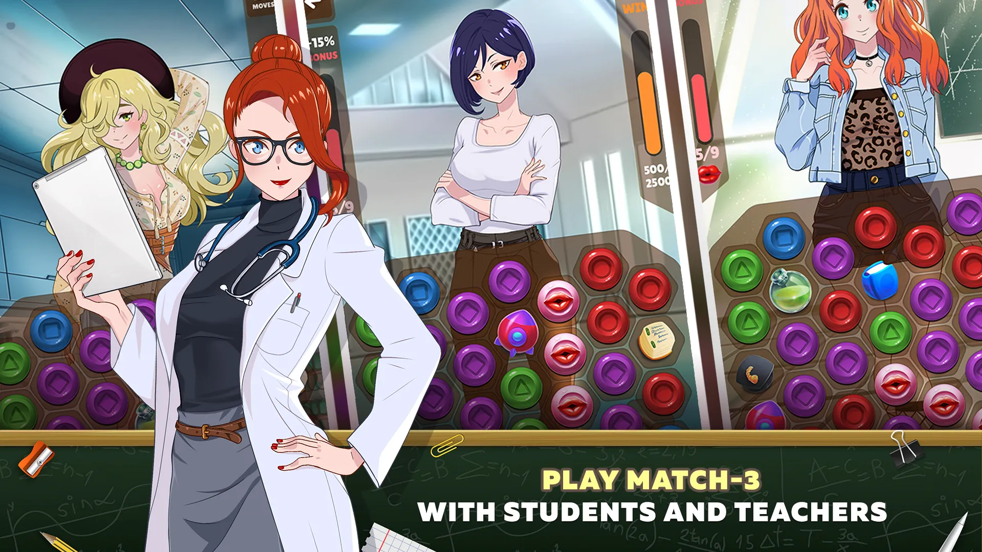 Love Academy [мод: бесконечная энергия] Screenshot 1
