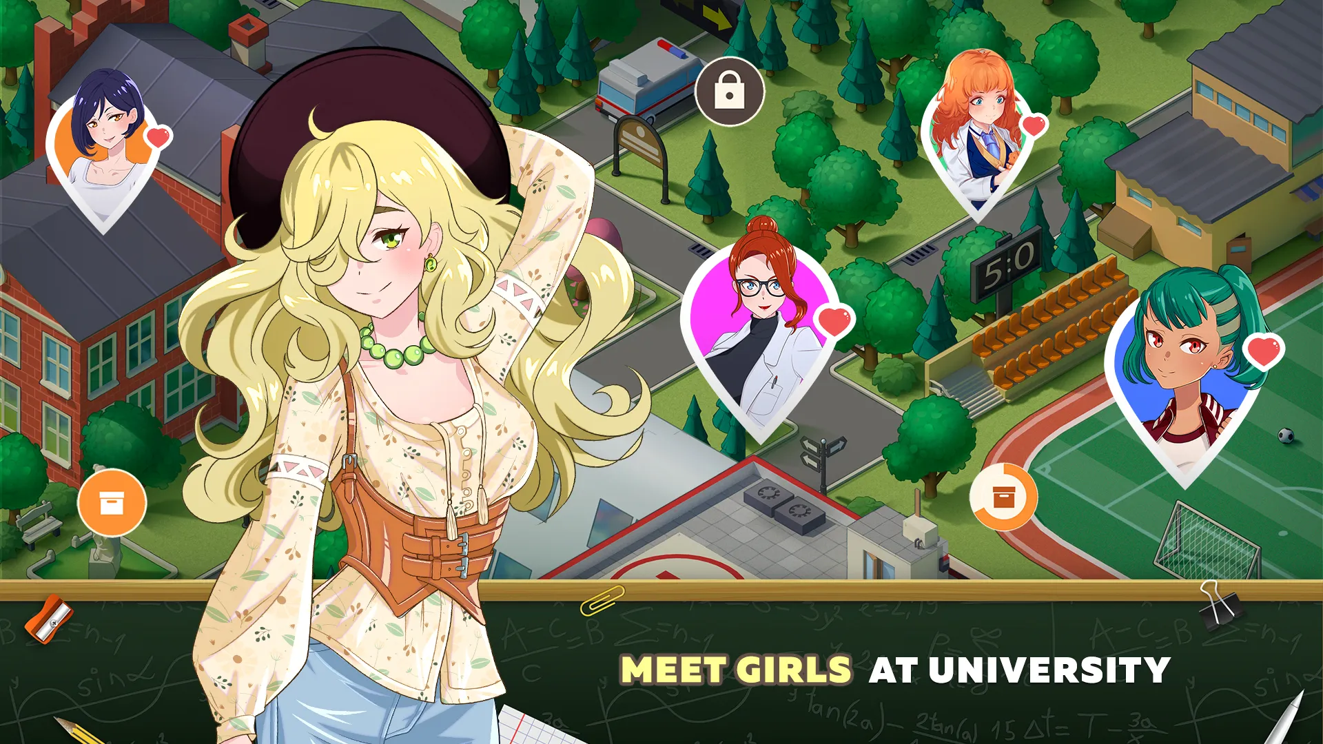 Love Academy [мод: бесконечная энергия] Screenshot 2