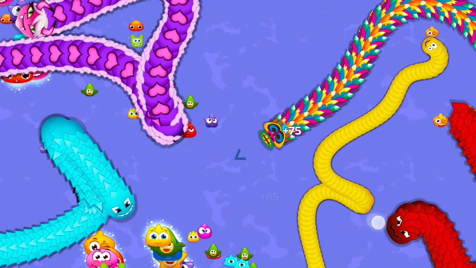 Червяки на охоте - змейка .iO v4.16.1 APK Мод (Много денег) Screenshot 2