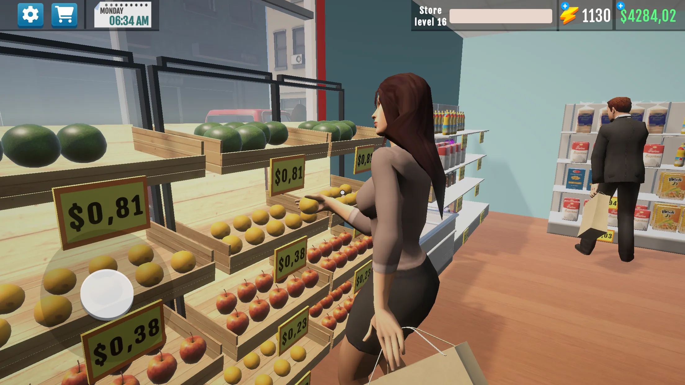 Supermarket Manager Simulator v1.2.8 APK Мод (Меню, Много денег и энергии) Screenshot 2