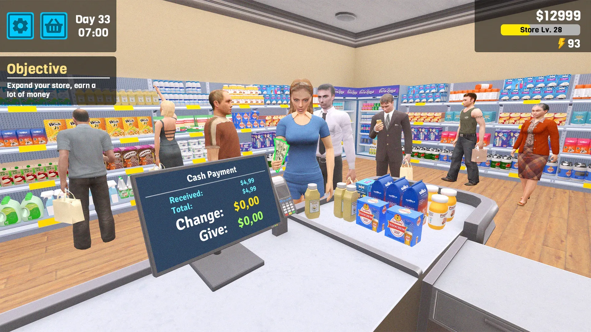 Manage Supermarket Simulator v2.7.13 APK Мод (Много денег) Screenshot 2