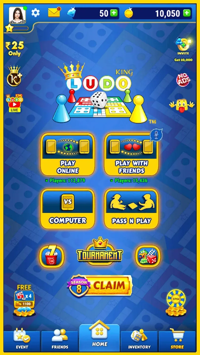 Ludo King® v10.2.0.390 APK Мод (Лёгкая победа) Screenshot 5 Ludo King® v10.2.0.390 APK Мод (Лёгкая победа) Screenshot 5