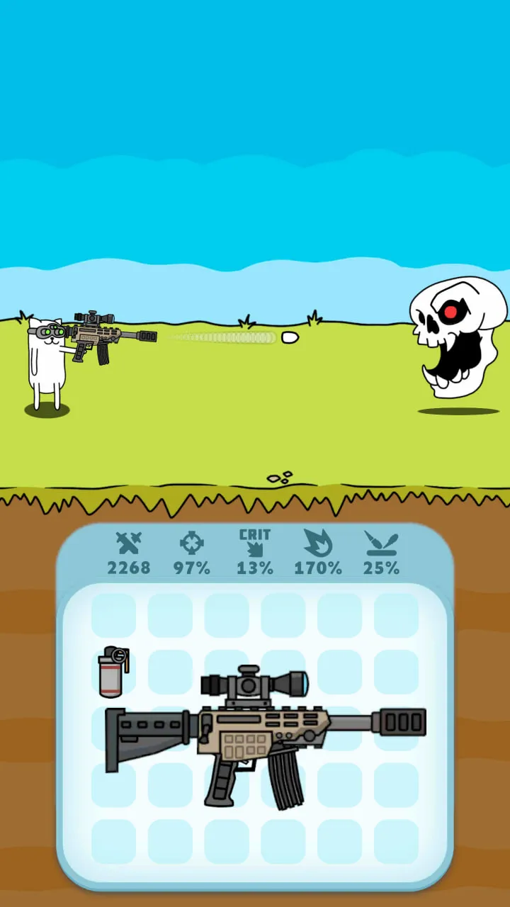 Gun Hero: Cat Survival Shooter v3.0.7 APK Мод (Меню, Высокий урон, здоровье и награды) Screenshot 1