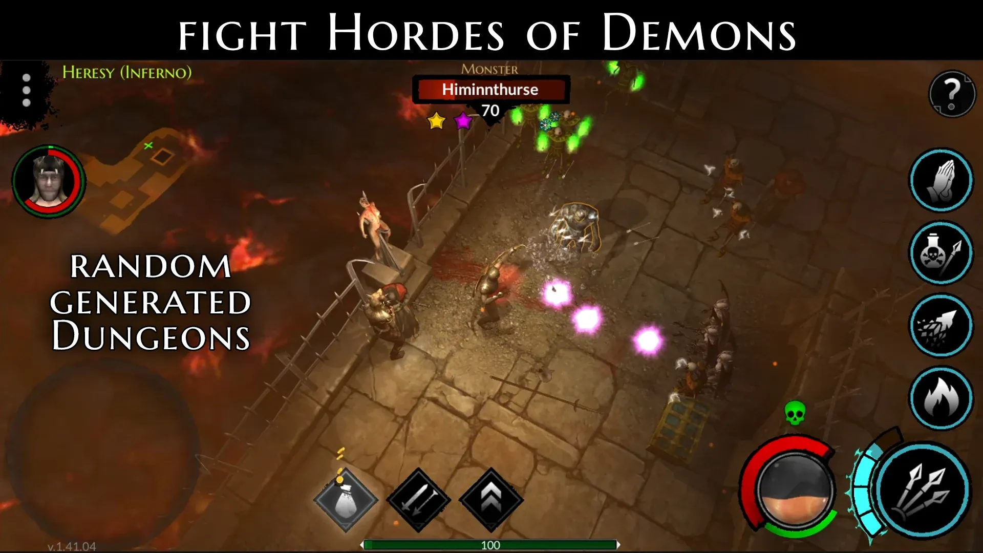 Heretic Gods v1.50.01 APK Мод (Меню, Режим бога, Много денег) Screenshot 1
