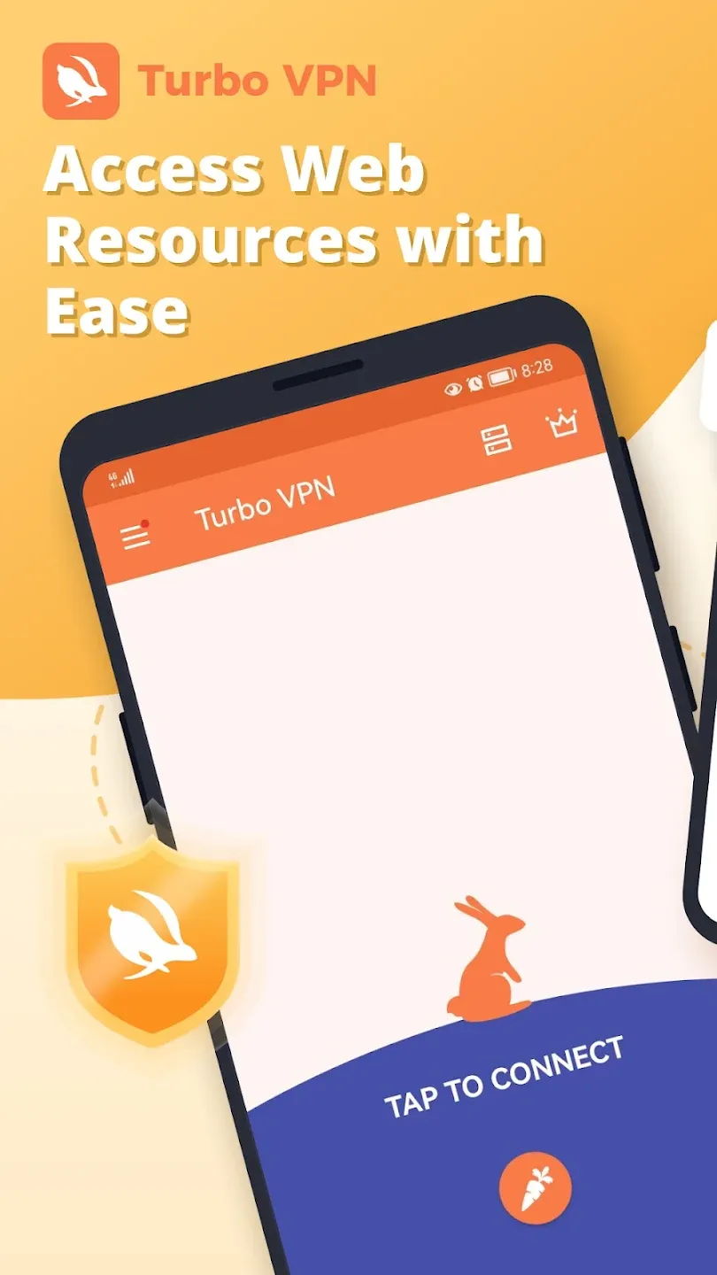 Turbo VPN v4.2.9.13 APK Мод (Всё открыто, Premium) Screenshot 1